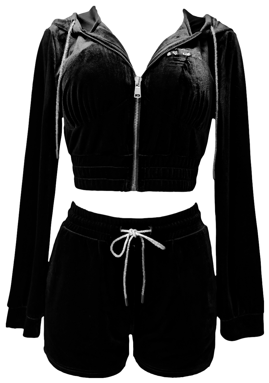 Black Velour- Short